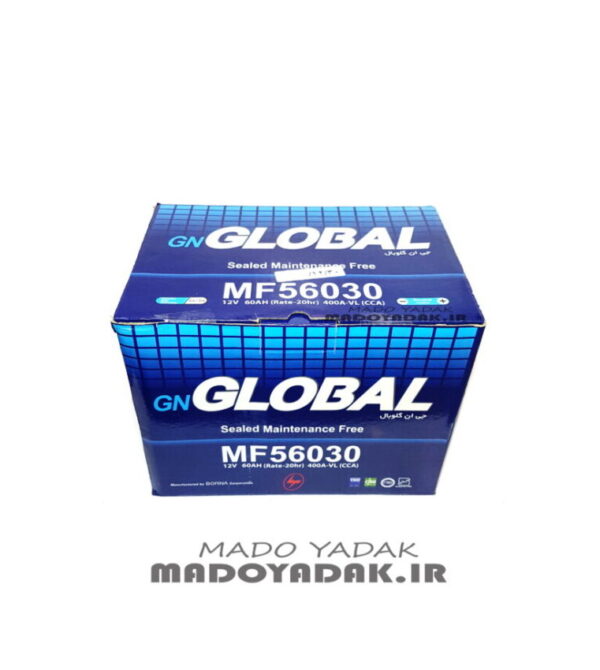 باطری 60 آمپر گلوبال 6030 کوتاه (GLOBAL )