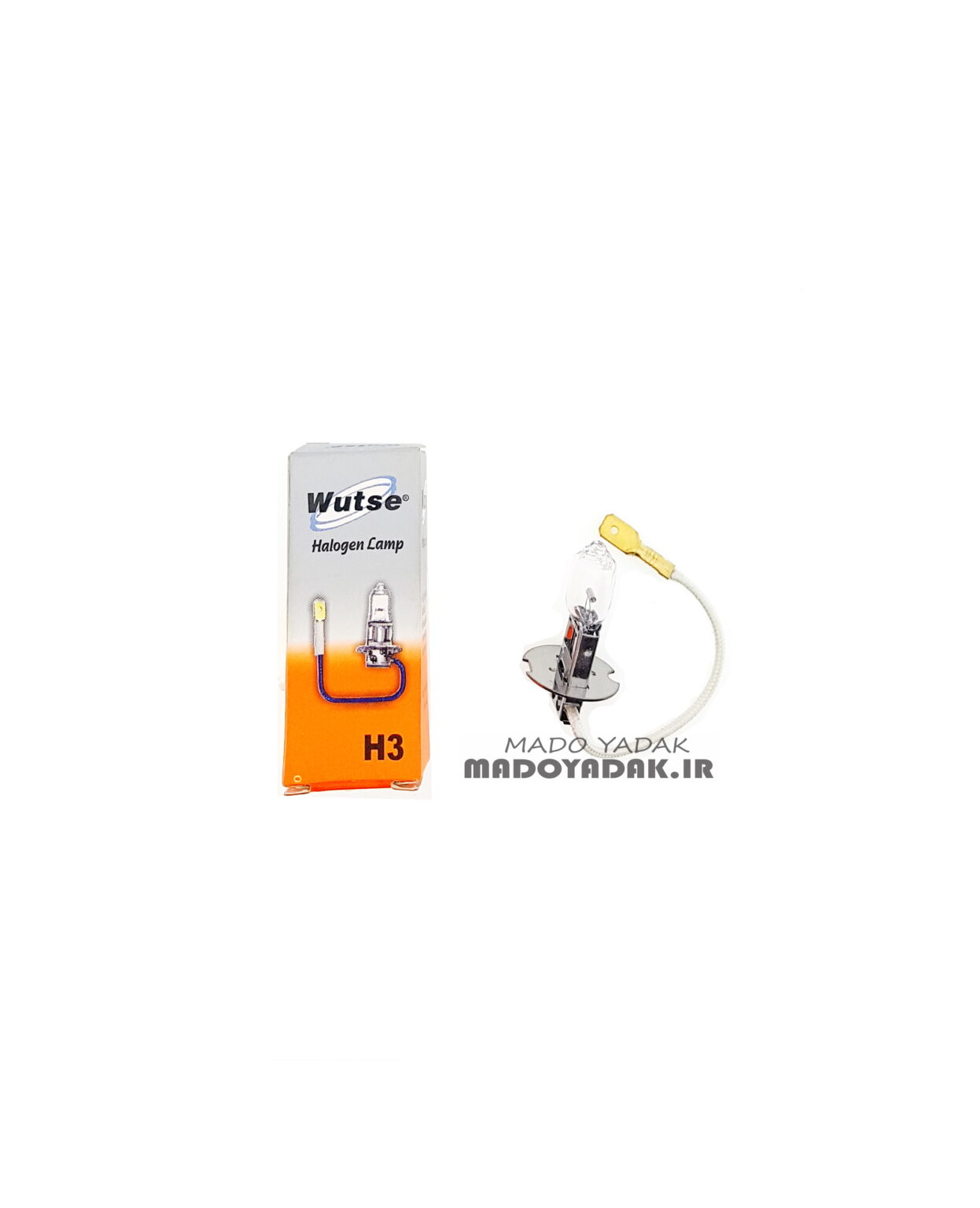 لامپ هالوژن H3 12v سيم دار( wutse )